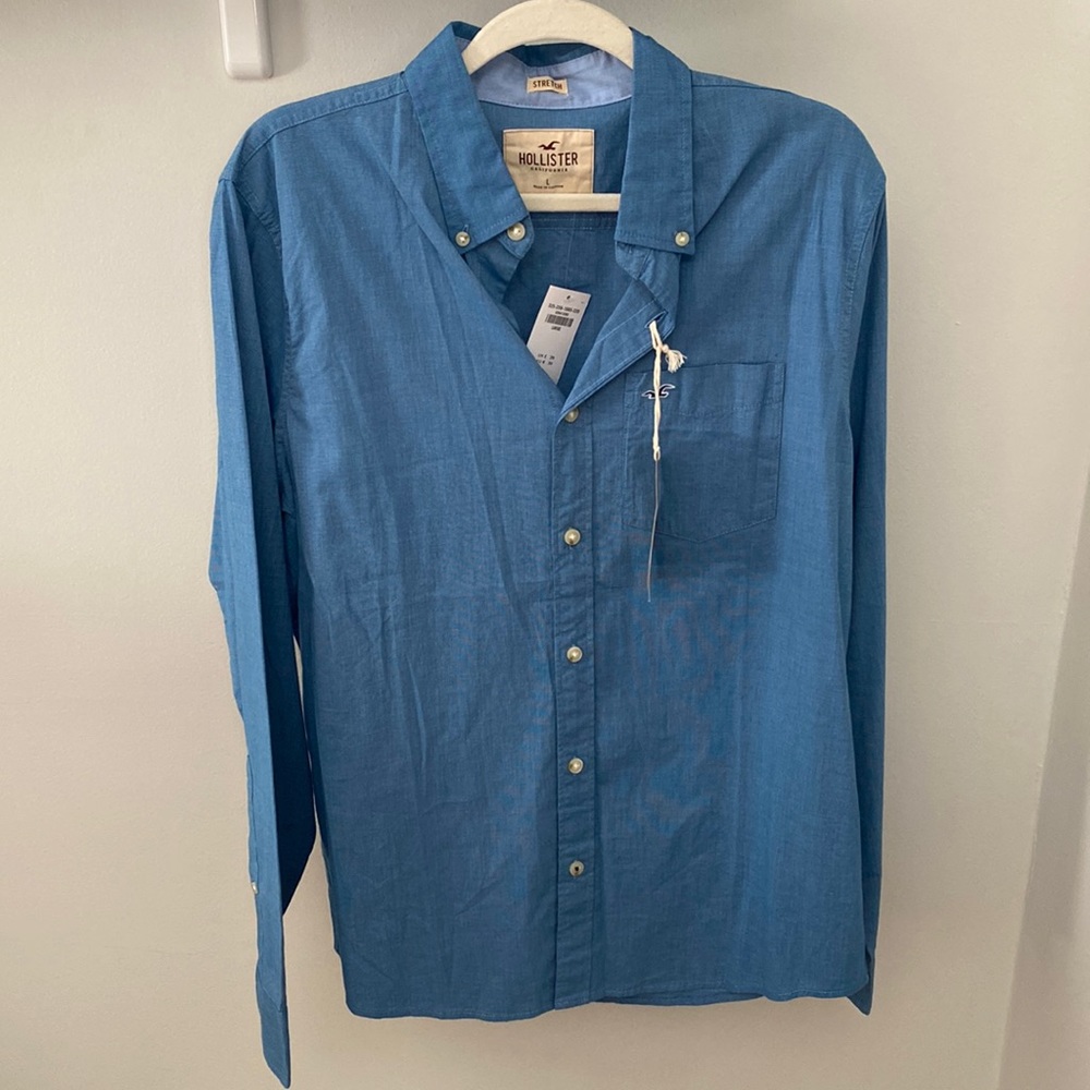 NWT Hollister Long Sleeve Button Up Shirt - Picture 1 of 5
